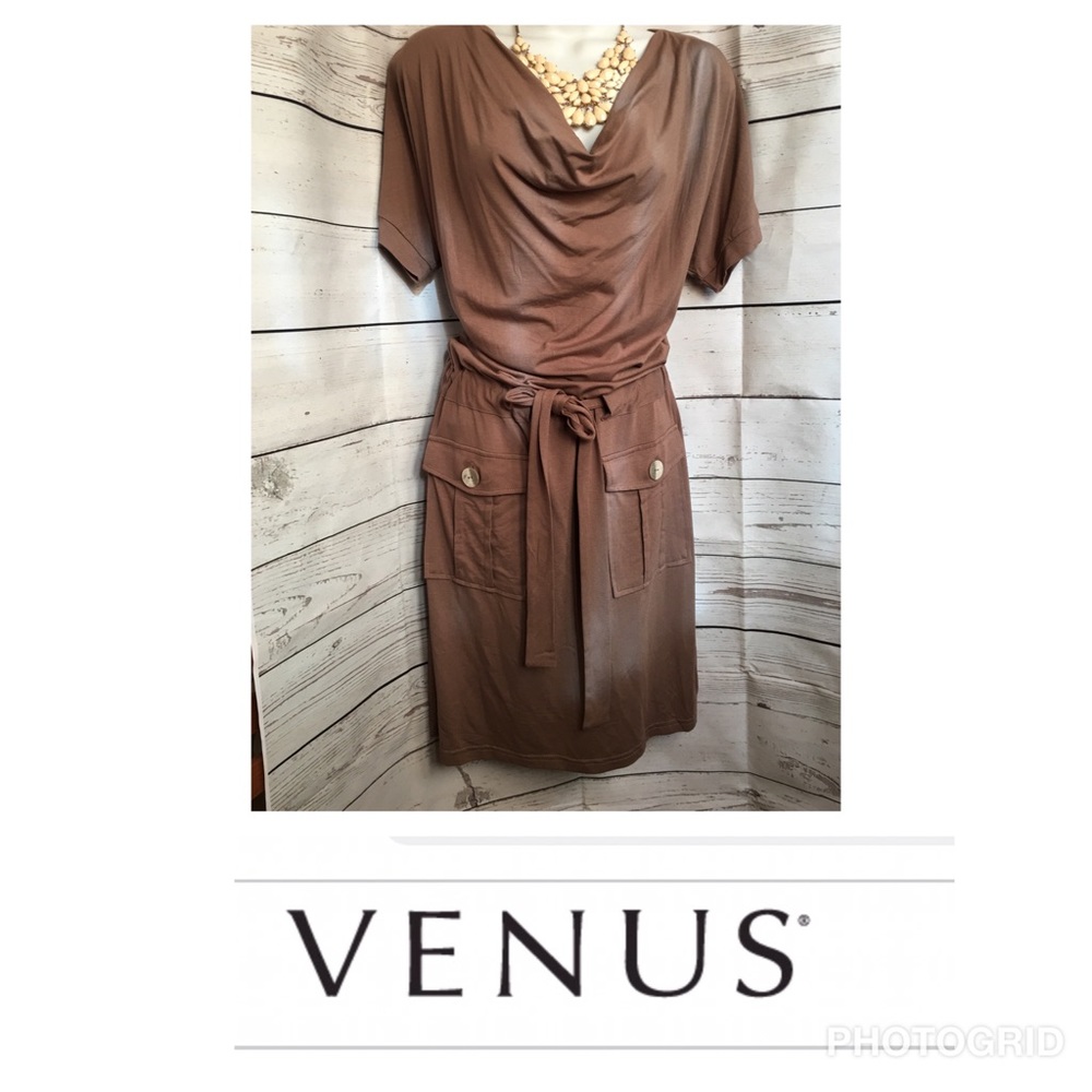 Venus Brown Dress Size Small Made in Poland